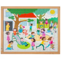 Samen bewegen - op het schoolplein | Educo | Legpuzzel | 102 puzzelstukken | GEZOND.