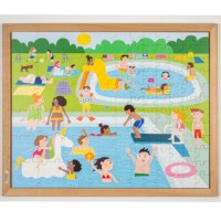 Samen bewegen - in het zwembad | Educo | Legpuzzel | 102 puzzelstukken | GEZOND.