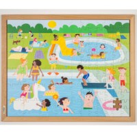 Samen bewegen - in het zwembad | Educo | Legpuzzel | 102 puzzelstukken | GEZOND.