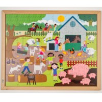 Samen bewegen - op de kinderboerderij | Educo | Legpuzzel | 102 puzzelstukken | GEZOND.