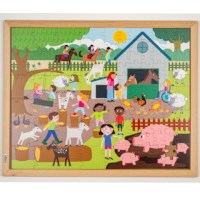 Samen bewegen - op de kinderboerderij | Educo | Legpuzzel | 102 puzzelstukken | GEZOND.