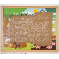 Samen bewegen - op de kinderboerderij | Educo | Legpuzzel | 102 puzzelstukken | GEZOND.