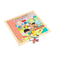 Seizoenen - herfst | Educo | Legpuzzel | 16 puzzelstukken | KIJKSEIZOEN.