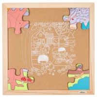 Seizoenen - herfst | Educo | Legpuzzel | 16 puzzelstukken | KIJKSEIZOEN.