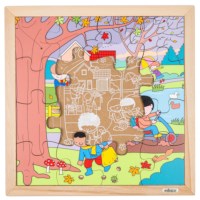 Seizoenen - herfst | Educo | Legpuzzel | 16 puzzelstukken | KIJKSEIZOEN.