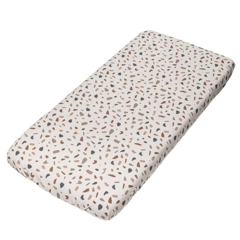 Hoeslaken | Colour your world | Terrazzo print | 60 x 120 cm