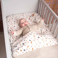 Hoeslaken | Colour your world | Terrazzo print | 60 x 120 cm