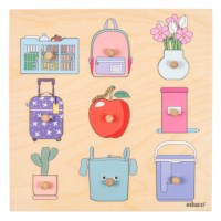 Inhoud | Educo | Inlegpuzzel | 8 puzzelstukken | VERRASSING.