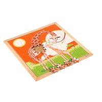 Giraffe - samen in het wild | Educo | Legpuzzel | 121 puzzelstukken | DIERENVRIEND.