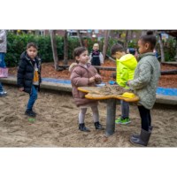 Hark - kort - blauw | Educo | Zandmateriaal | BUITENBOEL.