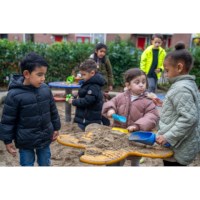 Hark - kort - blauw | Educo | Zandmateriaal | BUITENBOEL.