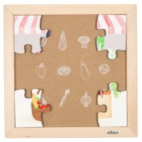 Mijn boodschappentas - groente | Educo | Legpuzzel | Met omkeerstukken | 12 puzzelstukken | KEEROM.