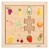 Mijn boodschappentas - fruit | Educo | Legpuzzel | Met omkeerstukken | 12 puzzelstukken | KEEROM.