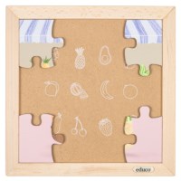 Mijn boodschappentas - fruit | Educo | Legpuzzel | Met omkeerstukken | 12 puzzelstukken | KEEROM.