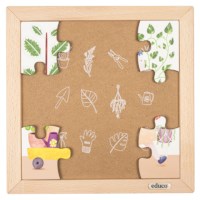 Mijn boodschappentas - kamerplanten | Educo | Legpuzzel | Met omkeerstukken | 12 puzzelstukken | KEEROM.