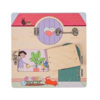 Sleuteldief - slotenbord huis | Educo | Spelbord | KINDERSLOT.