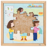 Dagelijkse routine - handen wassen | Educo | Legpuzzel | 16 puzzelstukken | GEZOND.