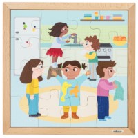 Dagelijkse routine - handen wassen | Educo | Legpuzzel | 16 puzzelstukken | GEZOND.