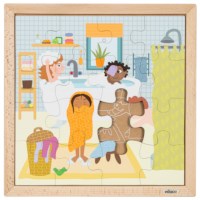 Dagelijkse routine - in bad | Educo | Legpuzzel | 16 puzzelstukken | GEZOND.