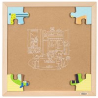 Dagelijkse routine - aankleden | Educo | Legpuzzel | 25 puzzelstukken | GEZOND.