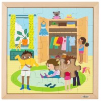 Dagelijkse routine - aankleden | Educo | Legpuzzel | 25 puzzelstukken | GEZOND.