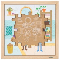Dagelijkse routine - naar bed | Educo | Legpuzzel | 25 puzzelstukken | GEZOND.