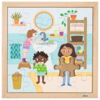 Dagelijkse routine - naar bed | Educo | Legpuzzel | 25 puzzelstukken | GEZOND.