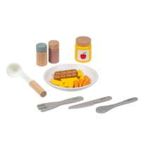 Dinerset - voedselset | Educo | Rollenspelaccessoire | Met gerei | 22-delig | SPIJS.