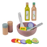 Saladeset - voedselset | Educo | Rollenspelaccessoire | Met gerei | 19-delig | SPIJS.