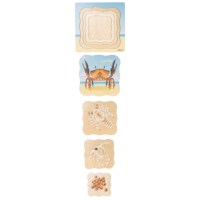 Op het strand - groei krab | Educo | Lagenpuzzel | 31 puzzelstukken | GROEIGEHEIM.