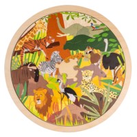 Leefgebieden - savanne | Educo | Legpuzzel | 49 puzzelstukken | NATUURLIJK.