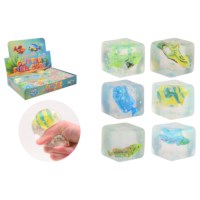 Fidget kneedkubus met vis