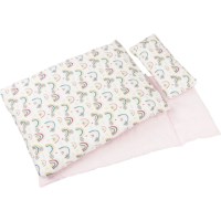 Dekbed en matras voor poppenbed | Regenboog