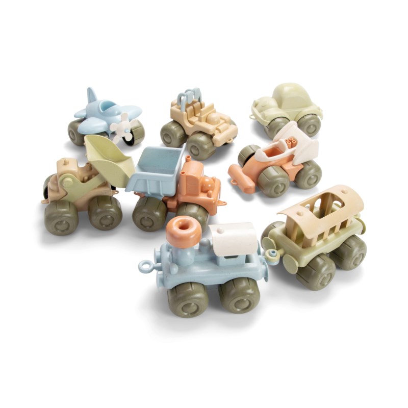 Set voertuigen | Dantoy | Bioplastic | Set à 8 stuks