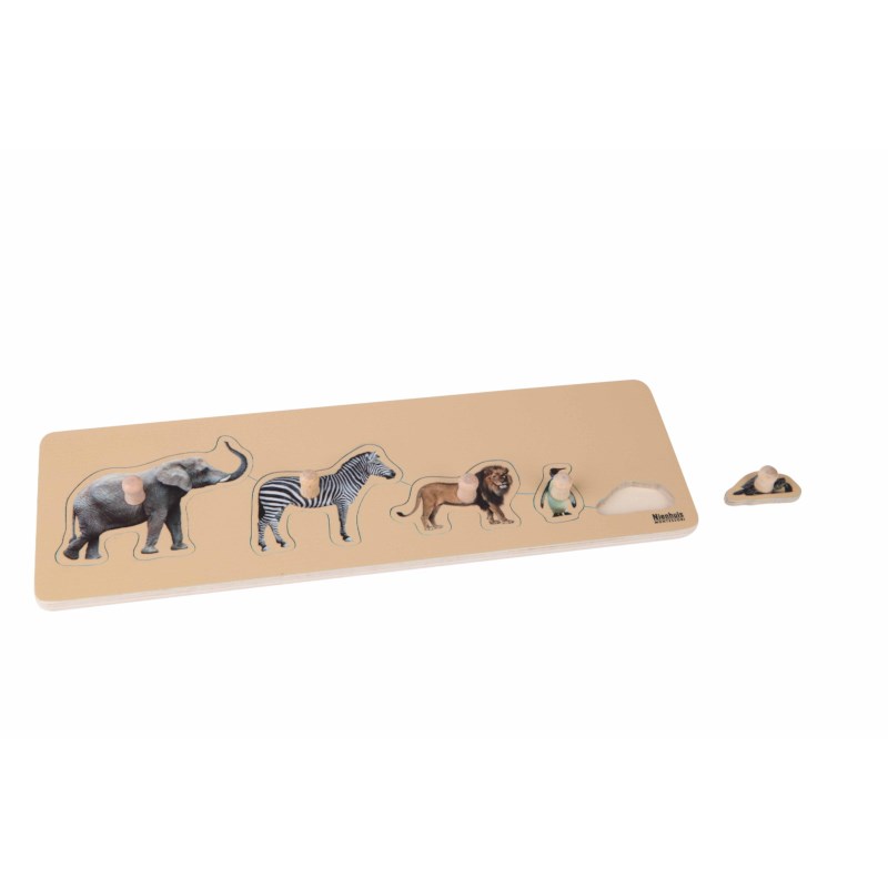 Peuter inlegpuzzel | Nienhuis Montessori | 5 wilde dieren