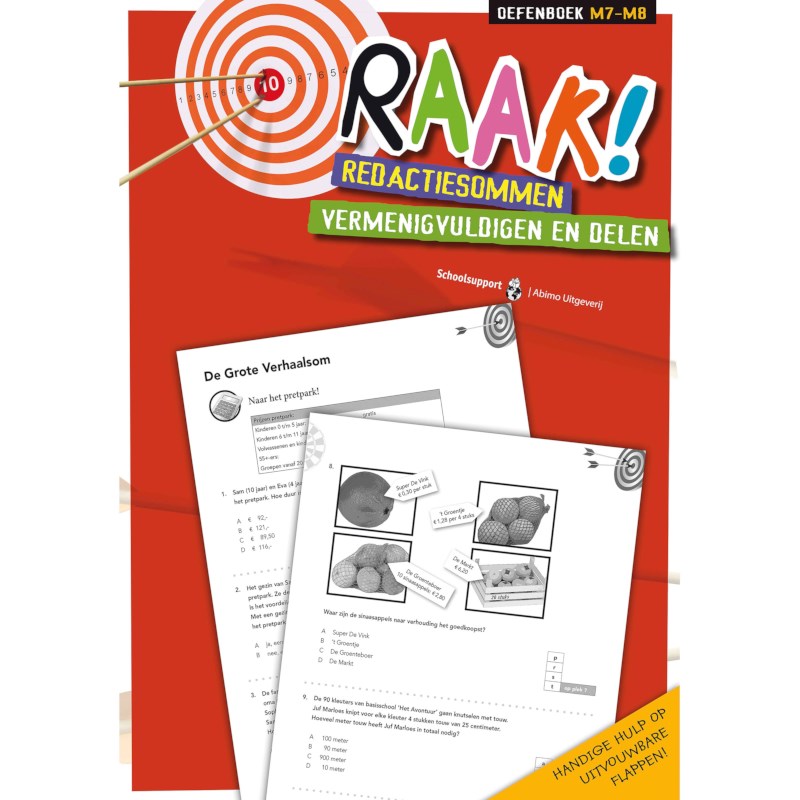 Oefenboek Vermenigvuldigen en delen | Groep 7-8 | Raak! Redactiesommen 
