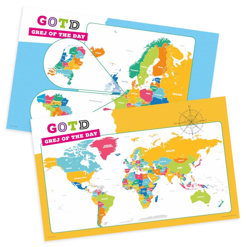 Grej of the day | Posters wereld en Europa