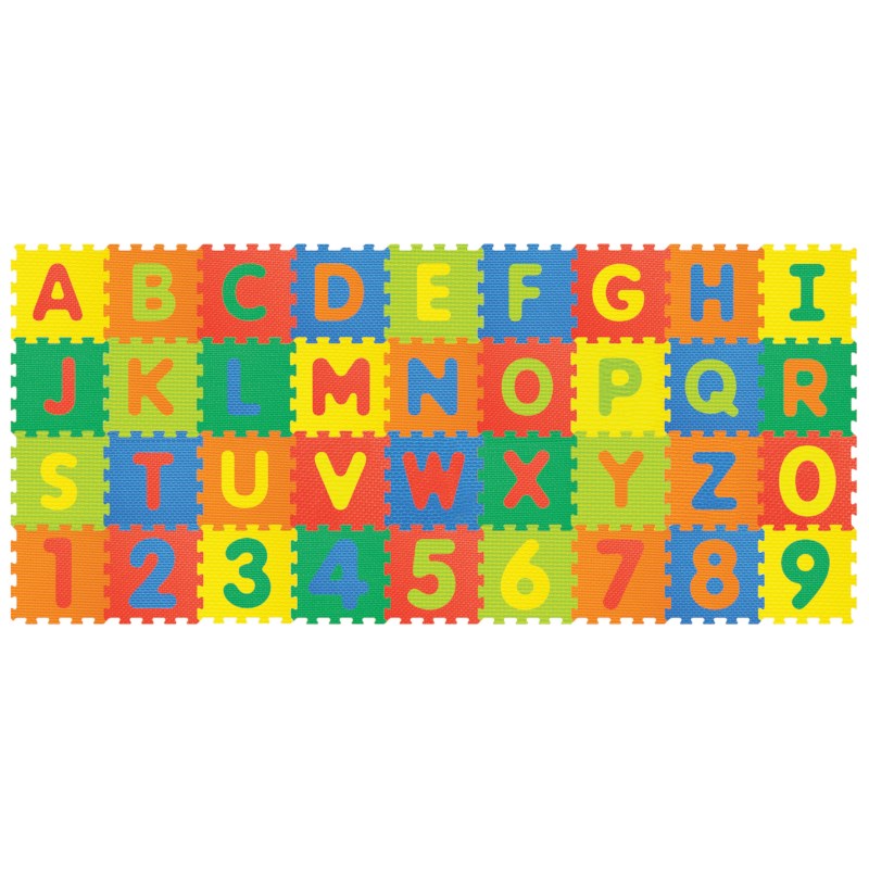 Puzzelmat met letters en cijfers 