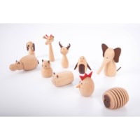 Dieren | Hout | Set à 10 stuks