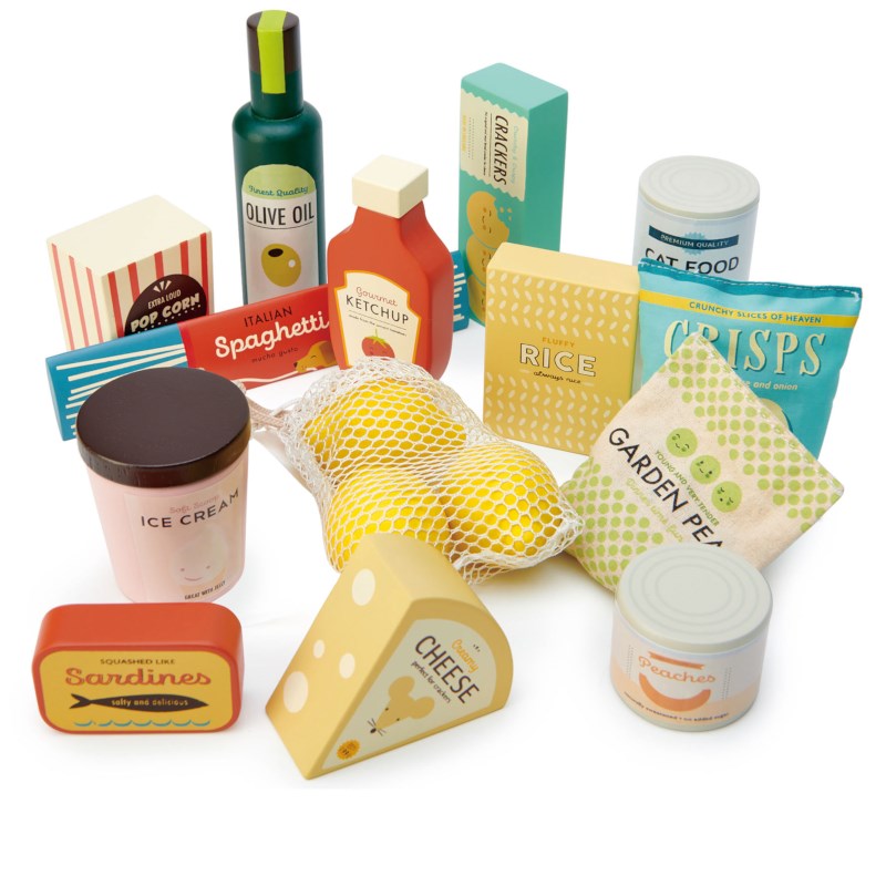 Boodschappen | Tender leaf | Hout | 17-delig