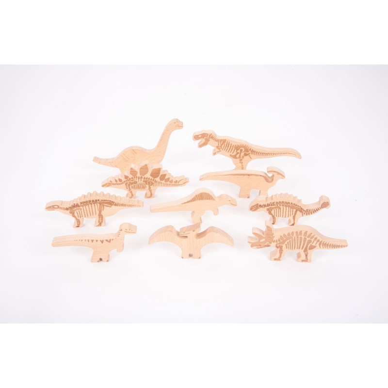 Dino's | Hout | 2D | Set à 12 stuks