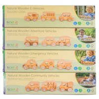 Auto's | Hout | Set à 12 stuks