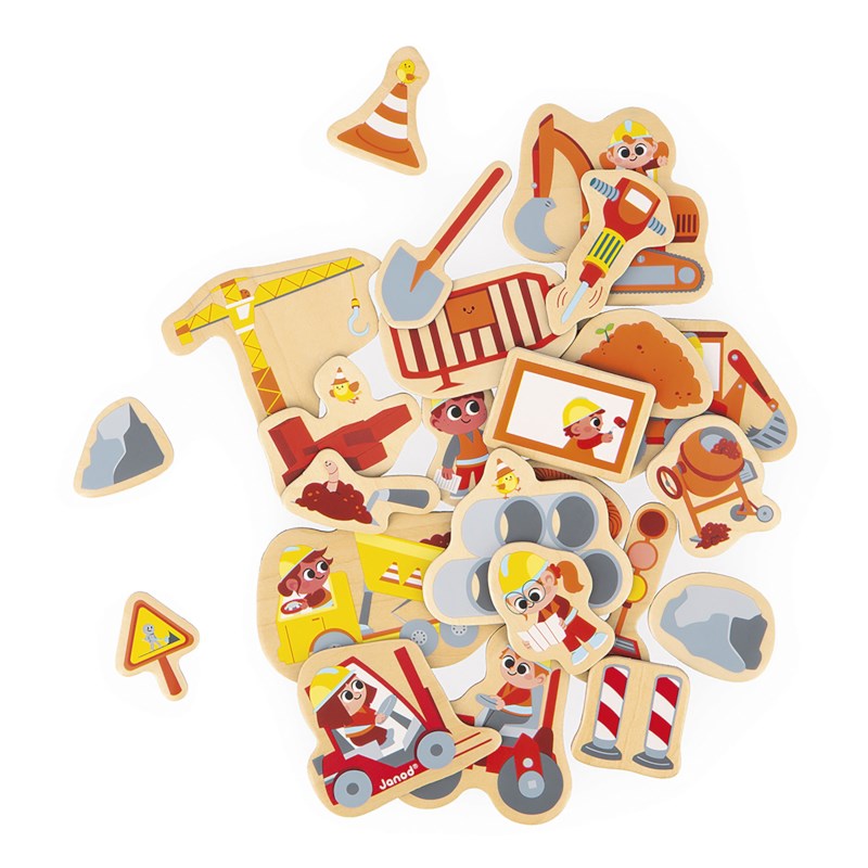 Bouwplaats magneten | 24-delig