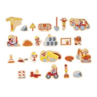 Bouwplaats magneten | 24-delig