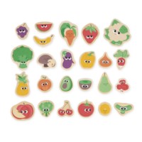 Groente en fruit magneten | 24-delig
