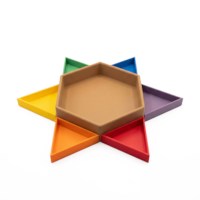 Speelbak Mandigo met 6 inlegbakken | Grennn | Regenboog