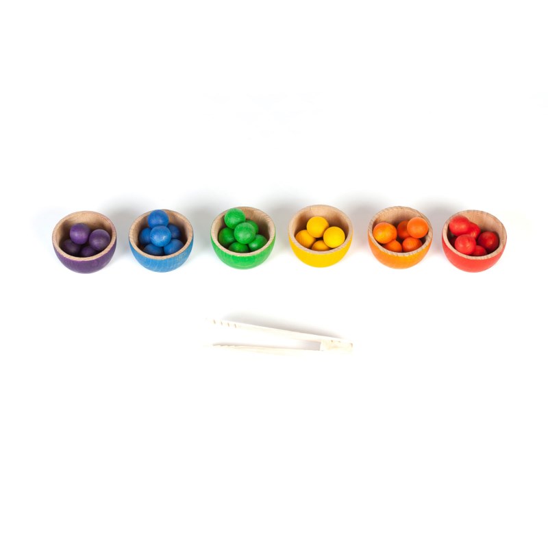 Sorteerbakjes met knikkers | Grapat | Regenboog