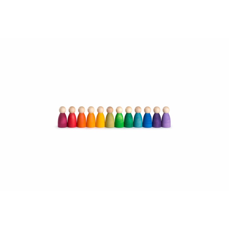 Houten poppetjes Nin® | Grapat | Regenboog