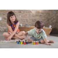 Houten poppetjes Nin® | Grapat | Regenboog