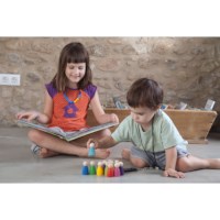 Houten poppetjes Nin® | Grapat | Regenboog